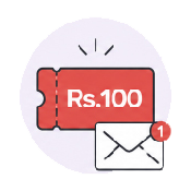 Receive Rs.100 coupon code