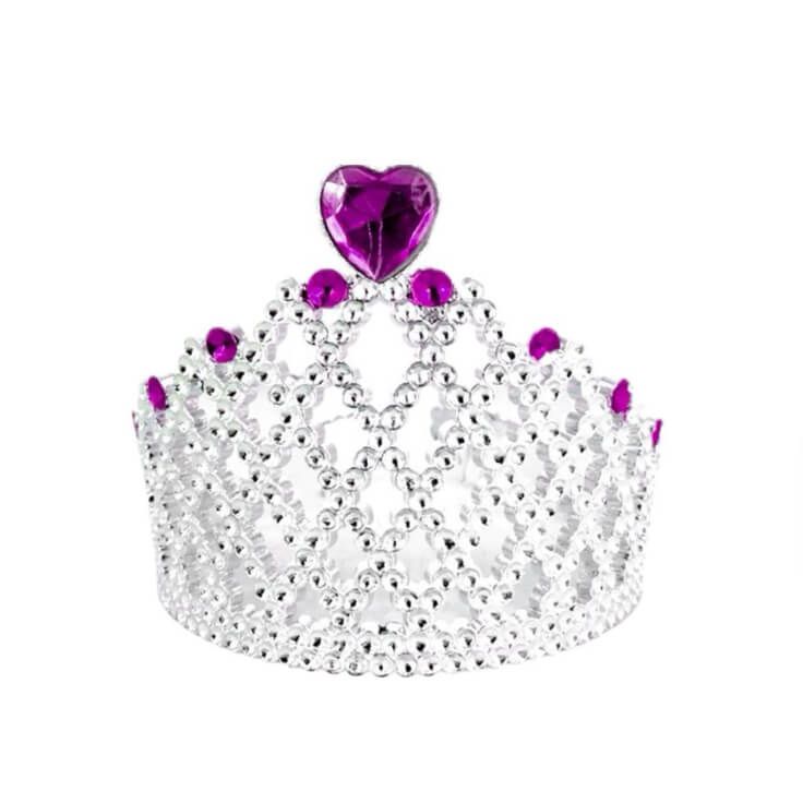 Pink heart birthday crown
