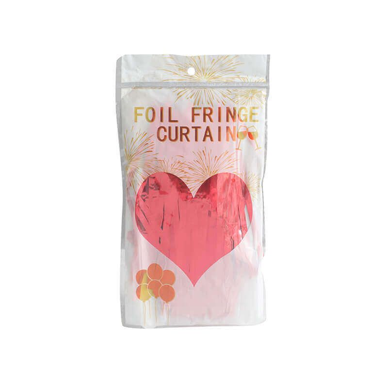 Foil Fringe Curtain Pink