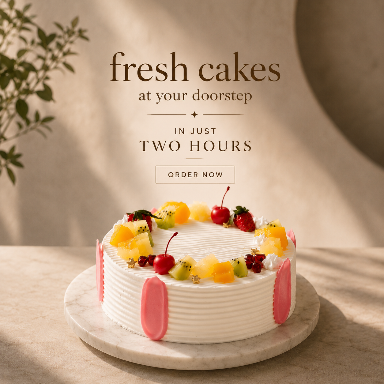 Fast two-hour delivery for quick and fresh arrivals.