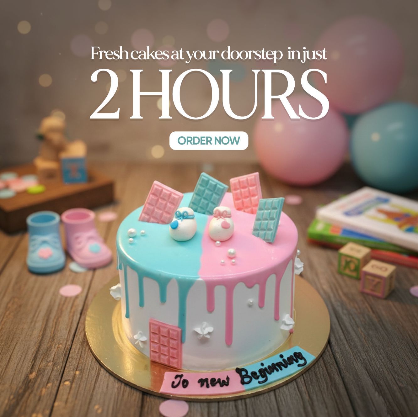 Fast two-hour delivery for quick and fresh arrivals.