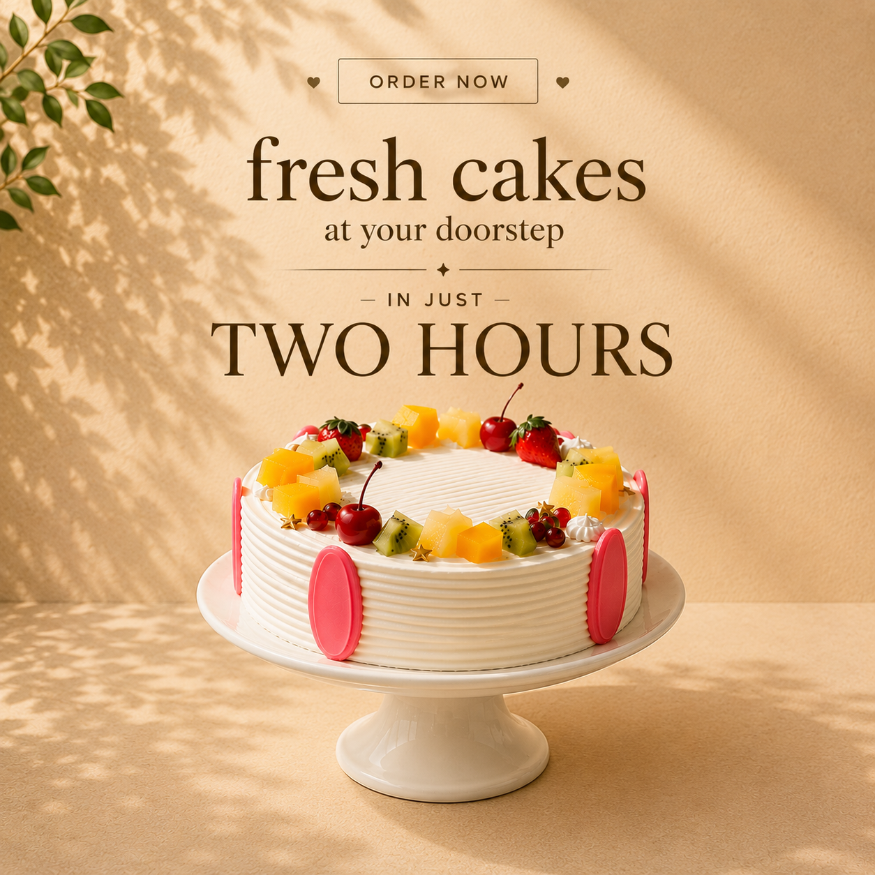 Fast two-hour delivery for quick and fresh arrivals.