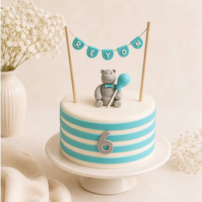 Variety of Fondant Cakes with different flavors and toppings.
