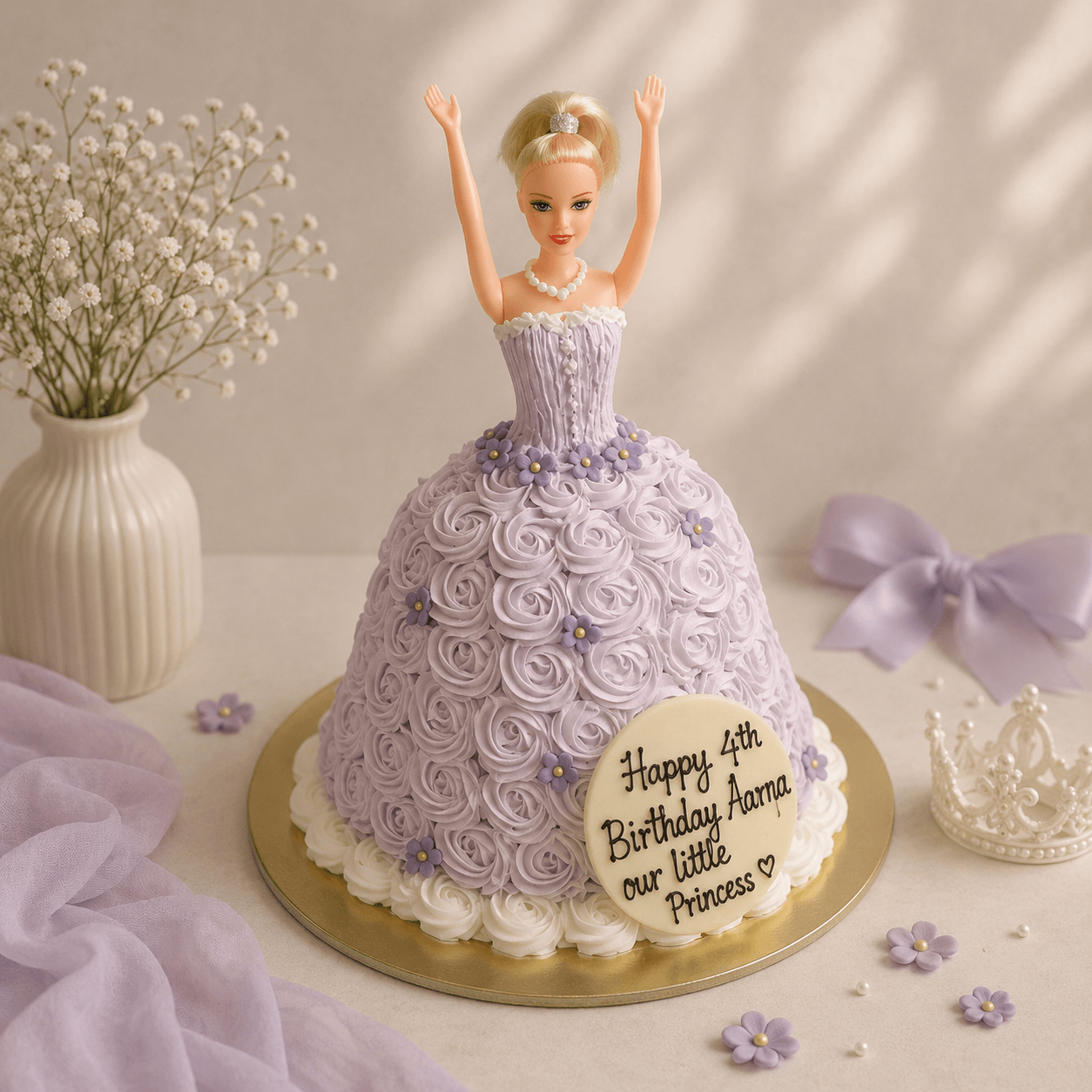 Elegant Barbie Doll Cake for Birthdays