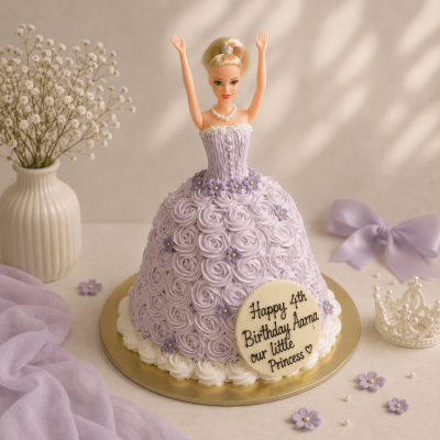Elegant Barbie Doll Cake for Birthdays