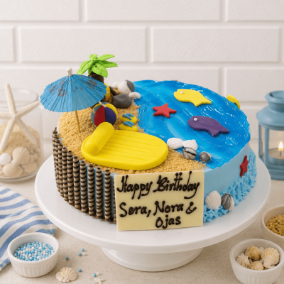 Beach Themed Customized Cake