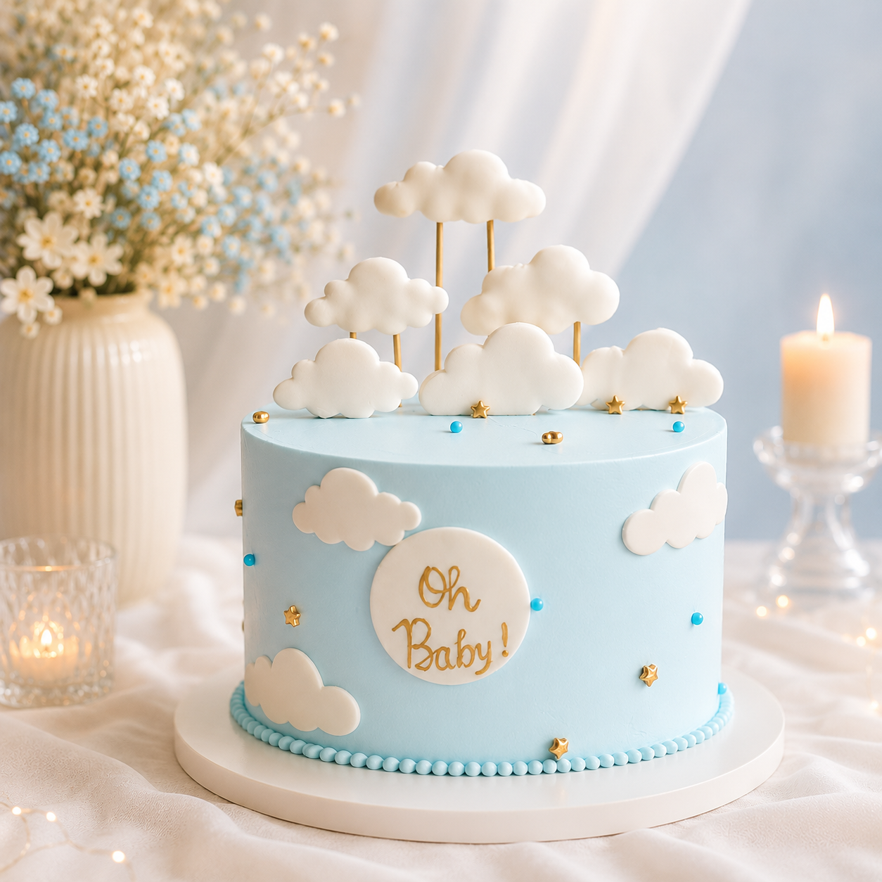 Cloud Nine Baby Shower Cake