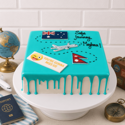 Bon Voyage Customized Cake