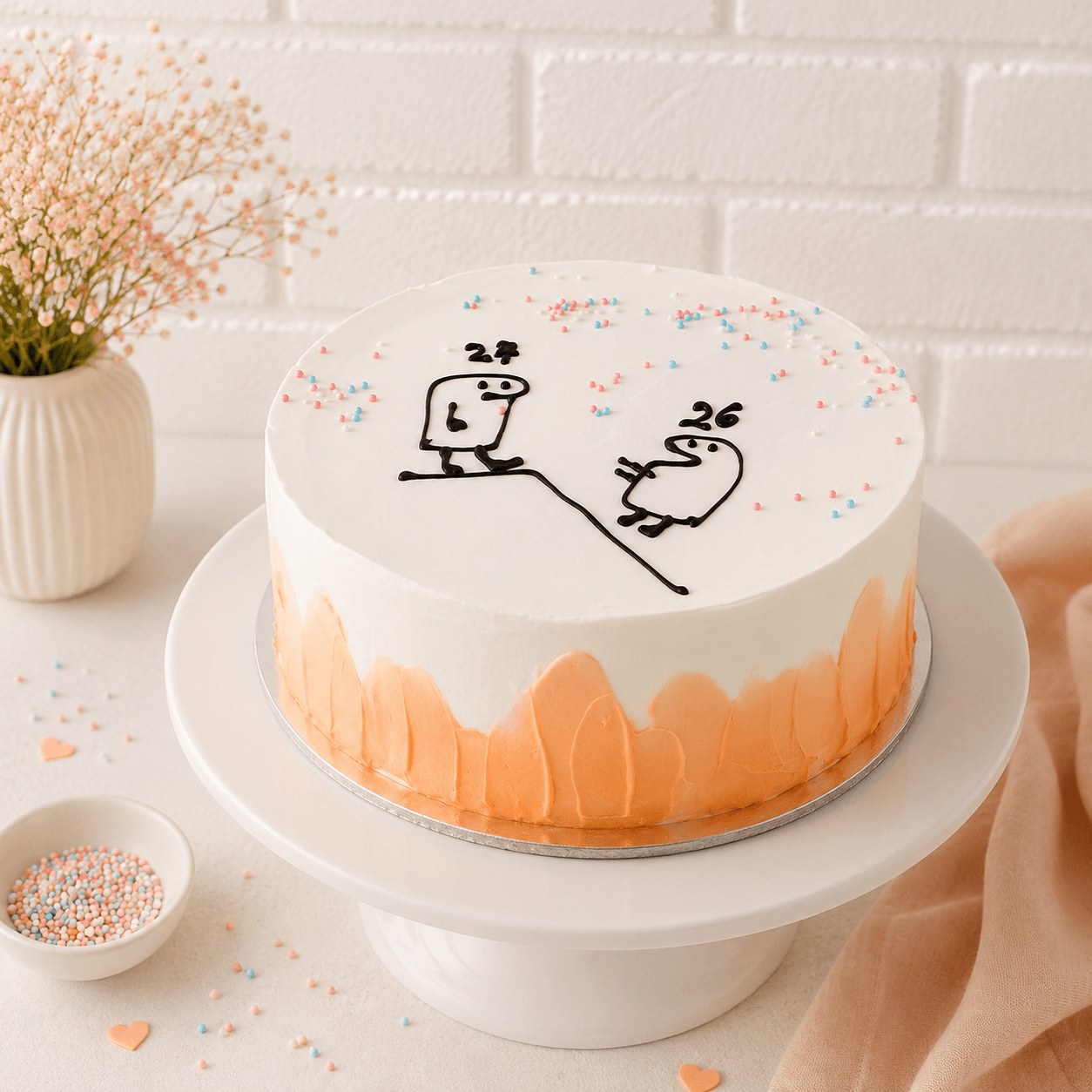 Old Age Kicked Off Cake