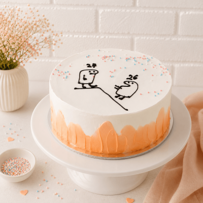 Old Age Kicked Off Cake