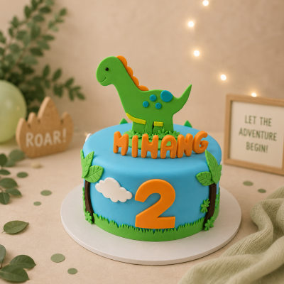 Dino Fondant Cake