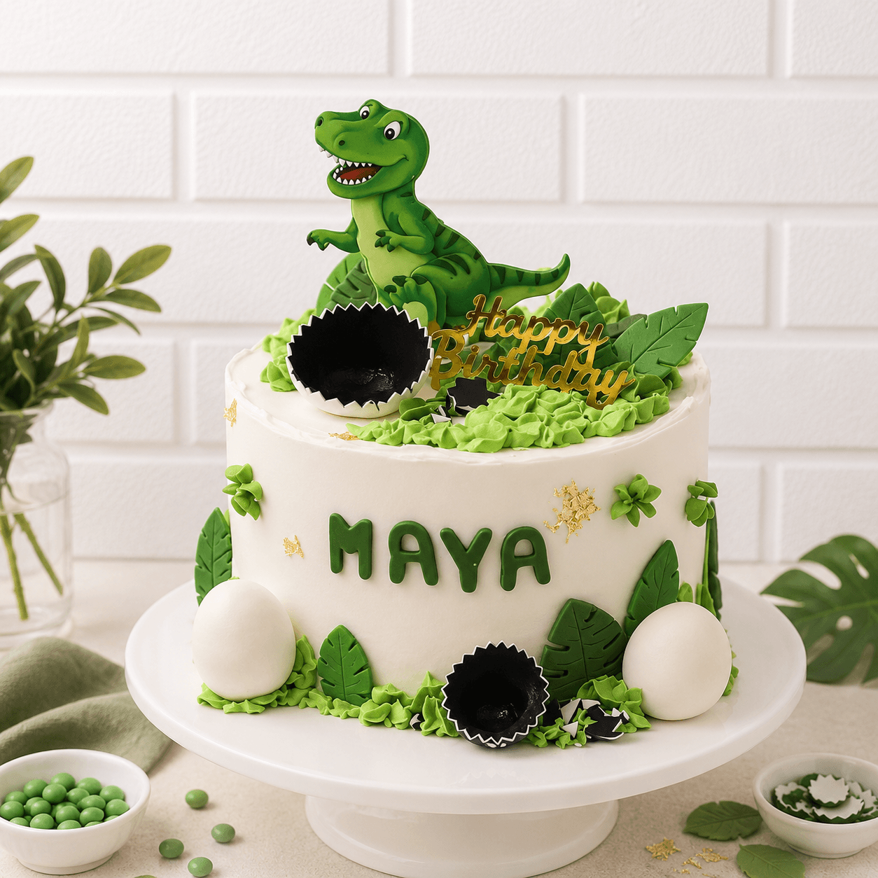 Dinosaur Themed Customized Cake