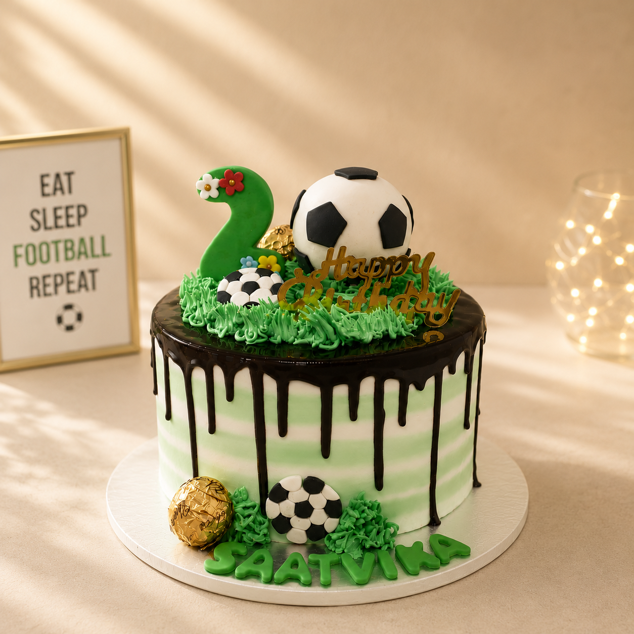 Football Themed Customized Cake