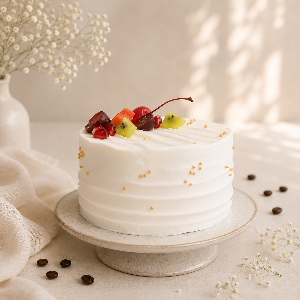 Fresh Fruits Mini Cake
