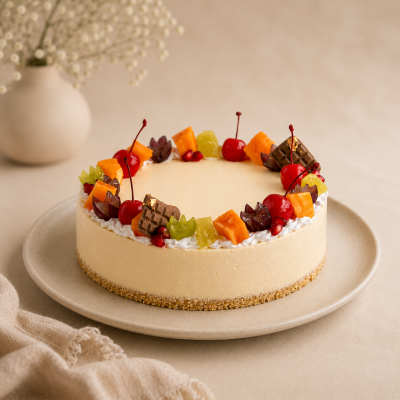 Fruit-Topped Classic Cheesecake – Perfect for Any Time