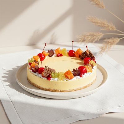 Fruit-Topped Classic Cheesecake – Perfect for Any Time