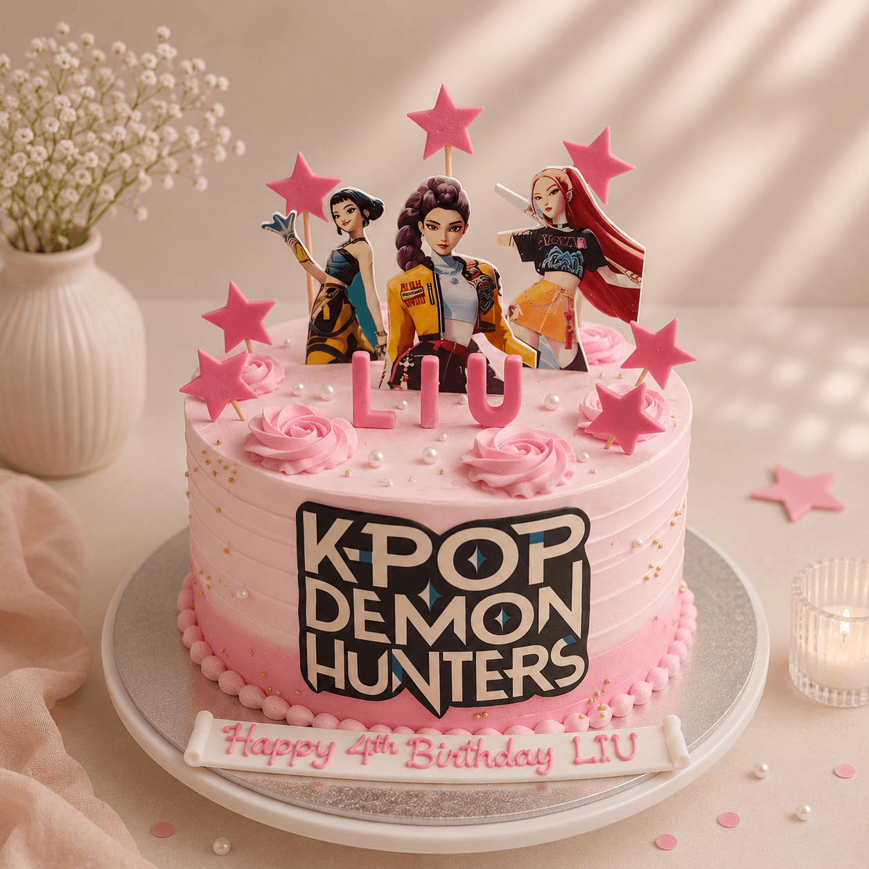 K-Pop Demon Hunters Birthday Cake