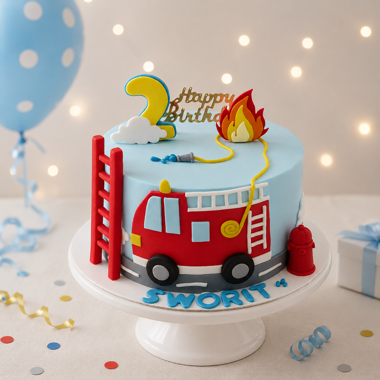 Little Hero Firetruck Cake
