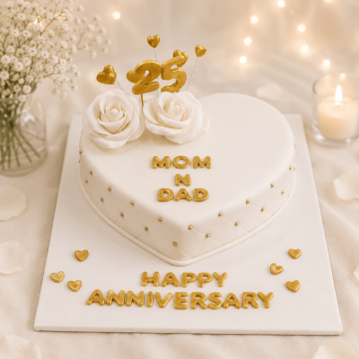Minimal White Rose Gold Theme Wedding Cake