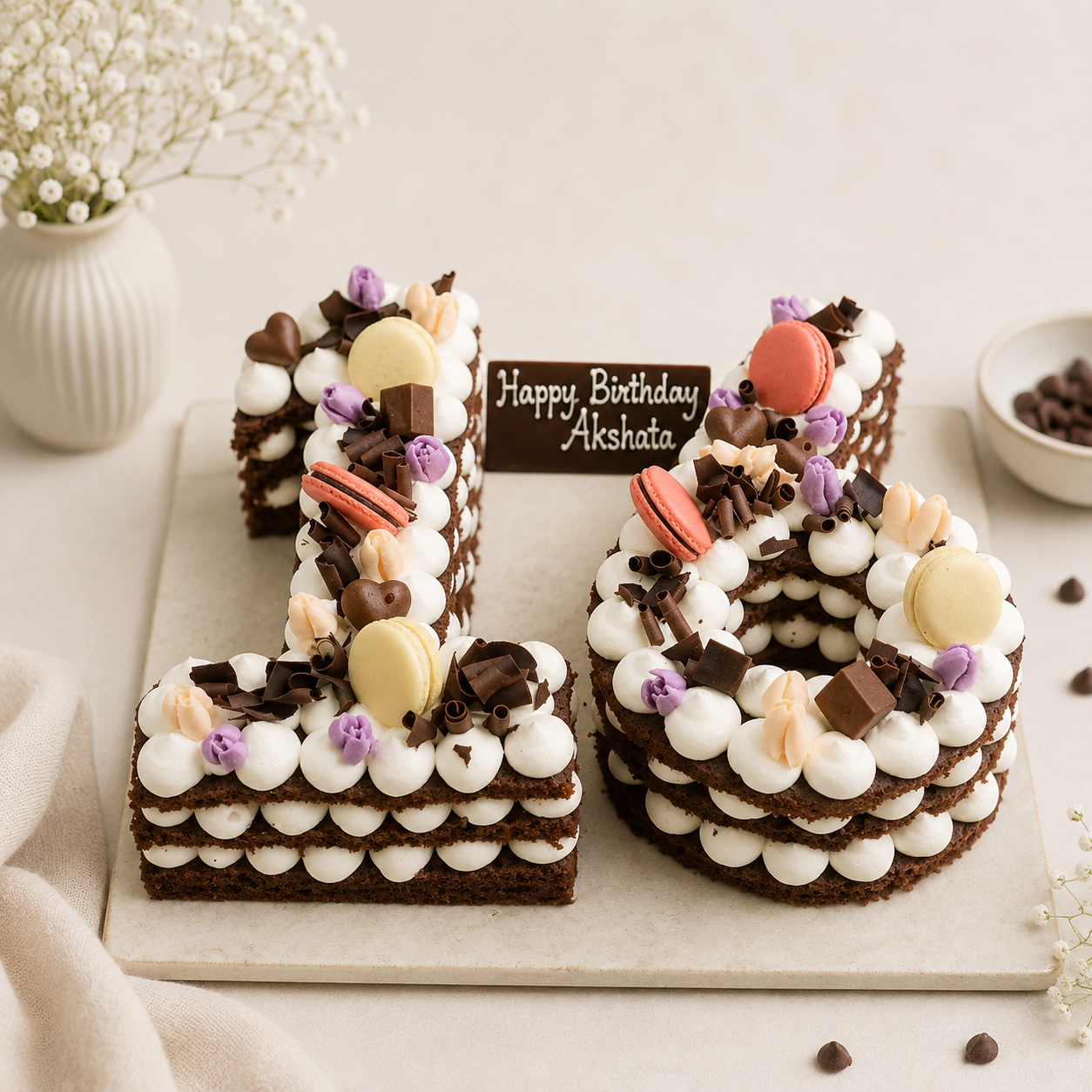Number Sixteen Shape Cake