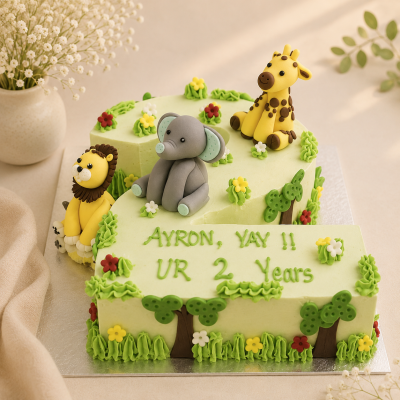 Number Two Shape Cake