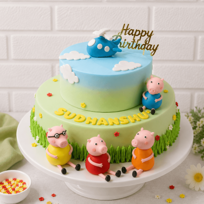 Peppa Pig Themed Cake