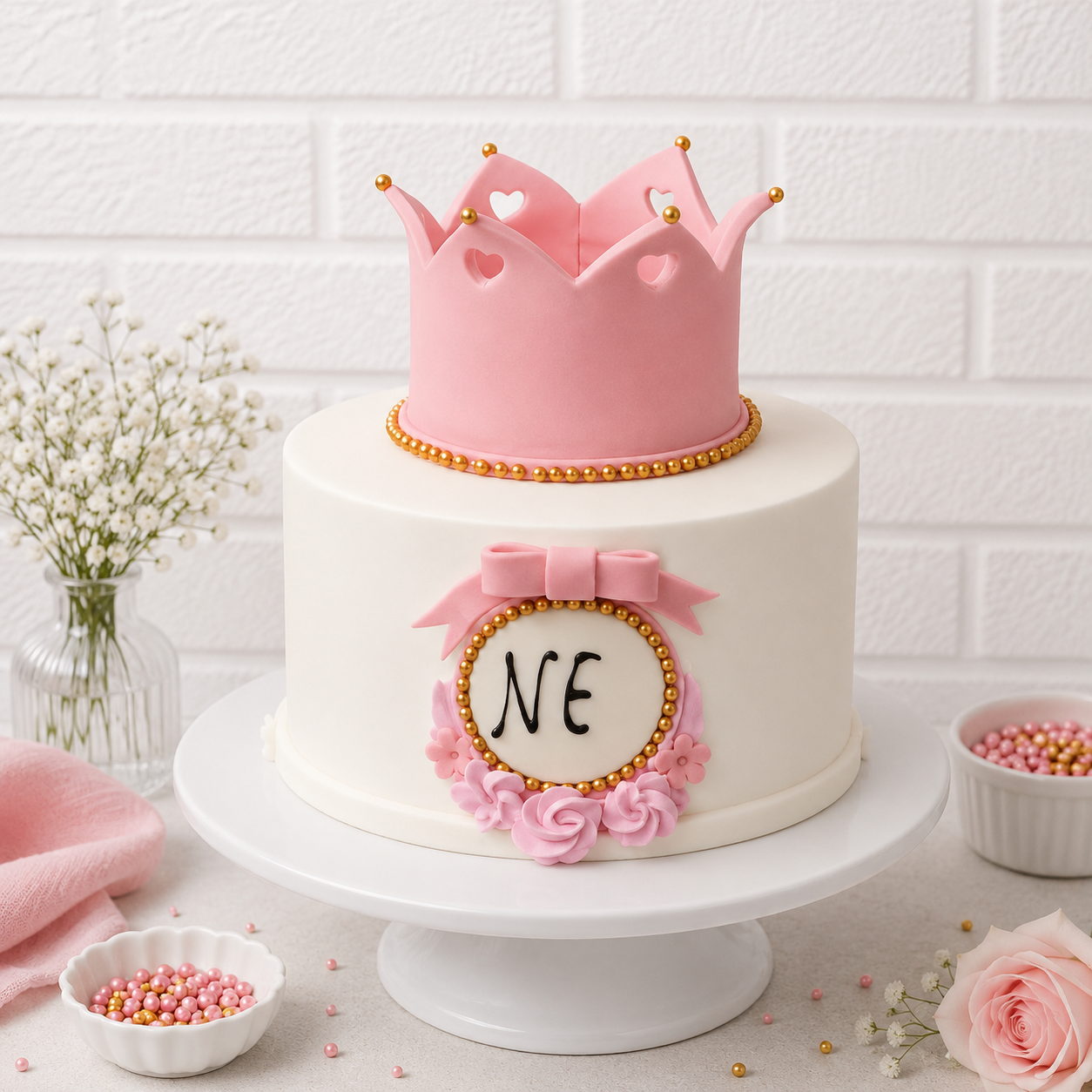 Pink Crown Cake