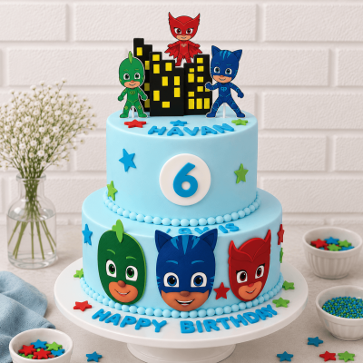 PJ Mask Themed Cake