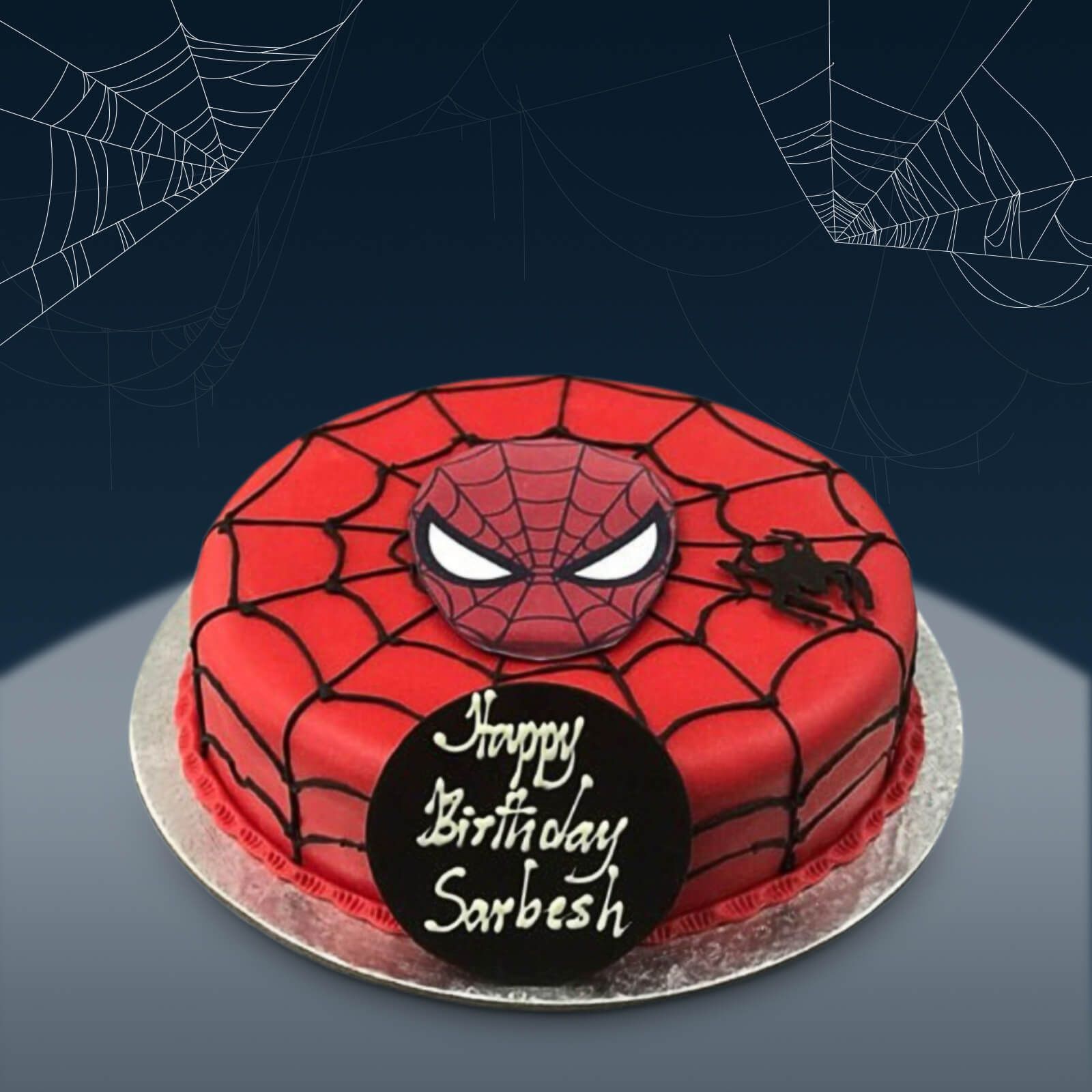 Spiderman Mask Print Cake