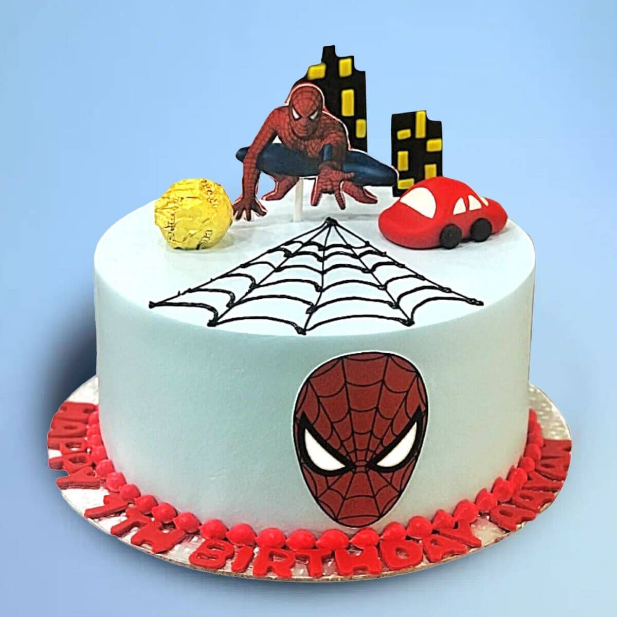 Spiderman Themed Customized Cake