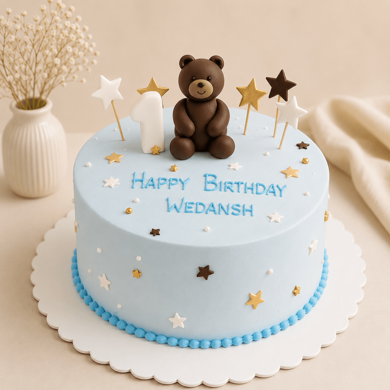 Teddy Bear Themed Customized Cake