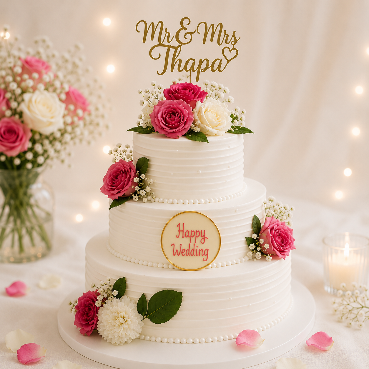 Three Tier Wedding Cake