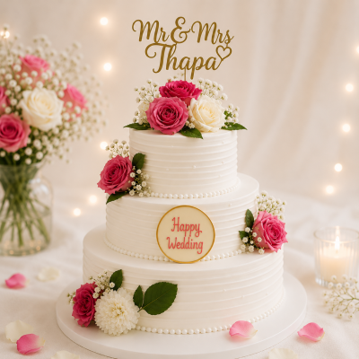 Three Tier Wedding Cake