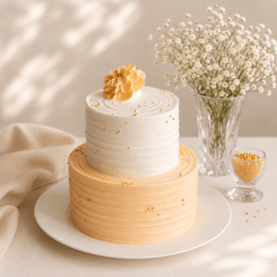 Two Tier Minimal Cake
