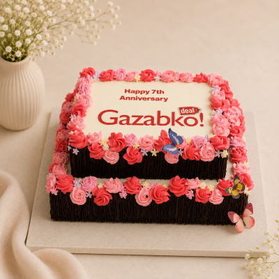 Two Tire Logo Print Cake
