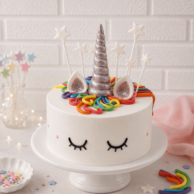 Dreamy Unicorn Theme Fondant Cake