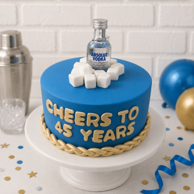 Alcohol Themed Fondant Cake