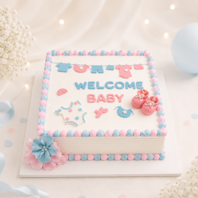 Welcome Baby Shower Cake