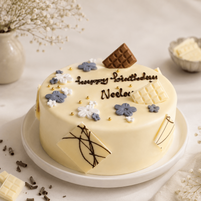 White Chocolate with Blueberry/ strawberry Cake
